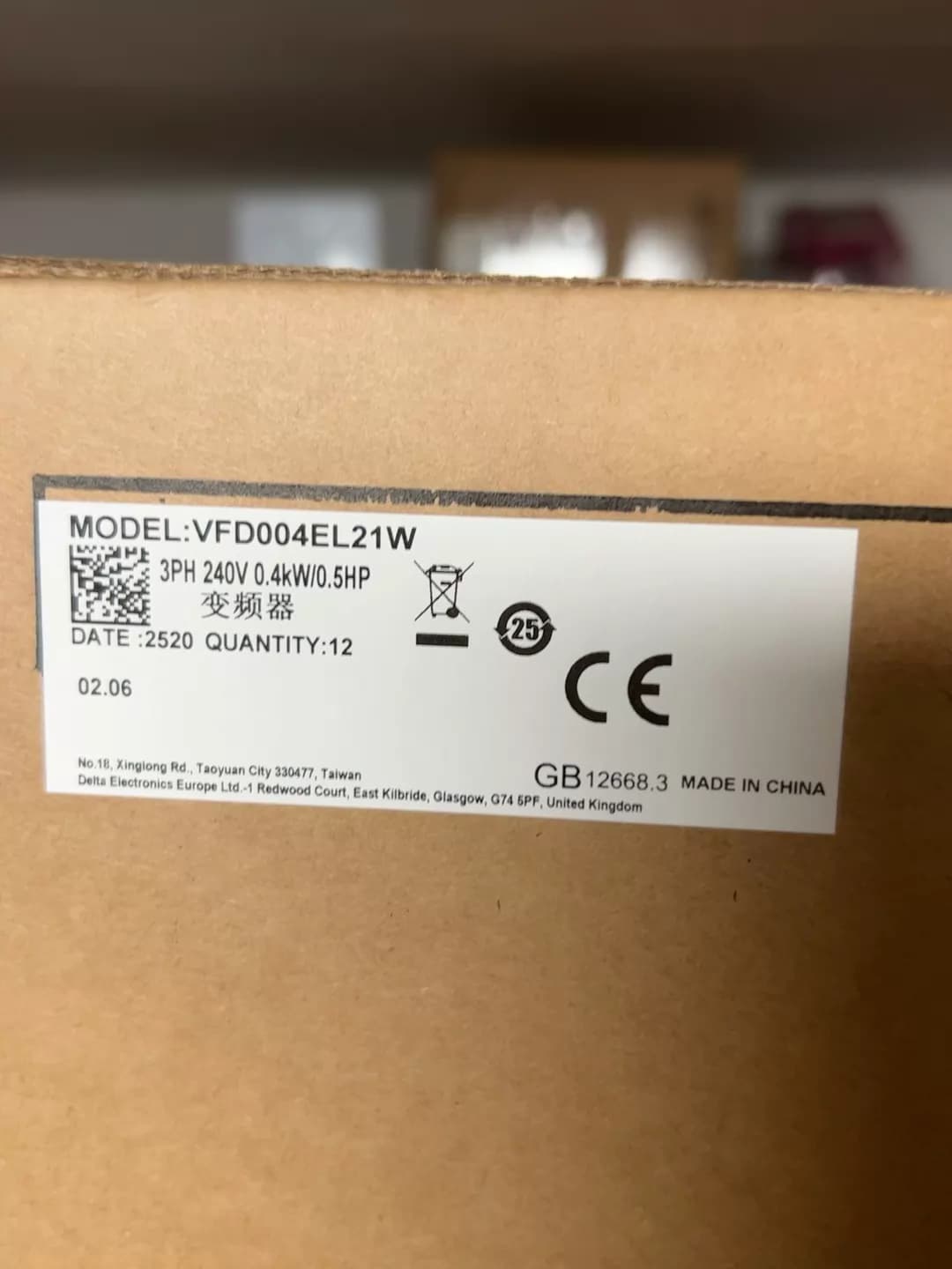 Delta VFD004EL21W – convertisseur de fréquence, servomoteur d'entraînement, original et authentique, 100% neuf