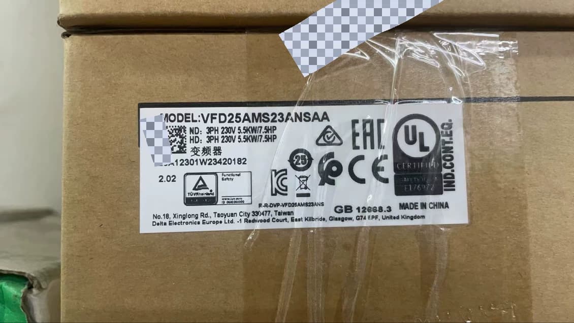 Delta VFD25AMS23ANSAA 100% kw, convertisseur de fréquence triphasé 220V, servomoteur d'entraînement, original et authentique, neuf