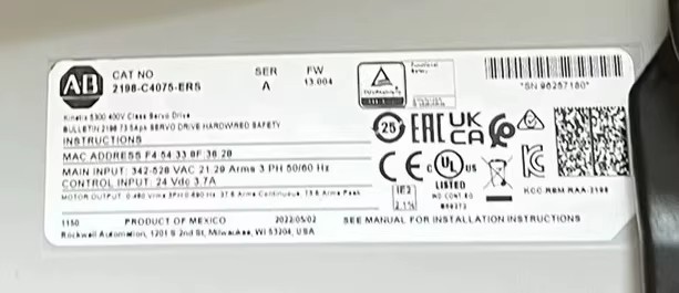Servomoteur Kinetix 5300 2198-C4075-ERS, neuf et authentique, livraison rapide