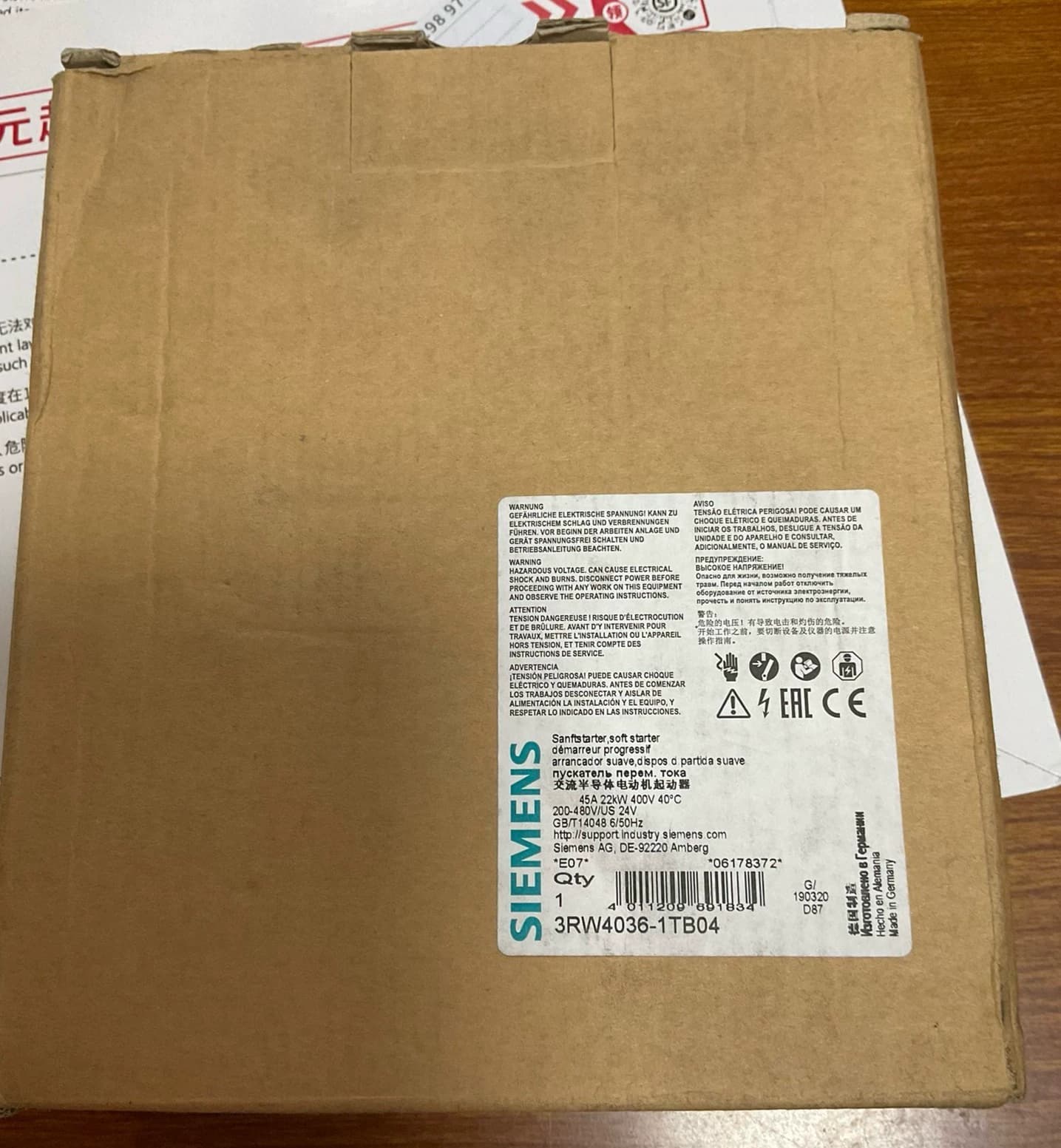 Démarreur progressif SIRIUS 3RW4036-1TB04 tout neuf, authentique et directement fabriqué en usine