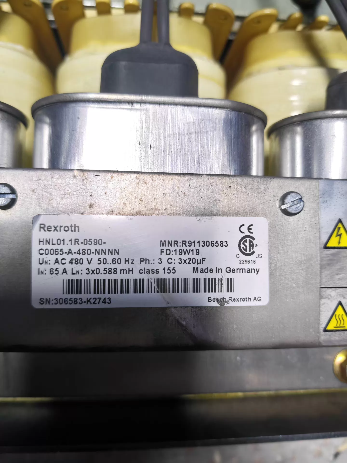 Tout nouveau servomoteur Bosch Rexroth d'origine HNL01.1R-0590-C0065-A-480-NNNN servomoteur expédition rapide
