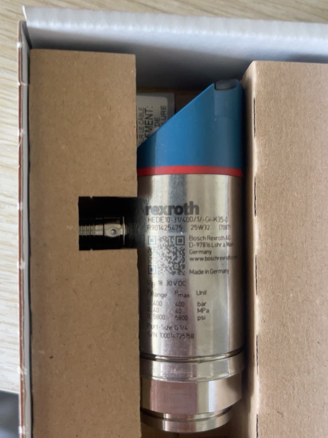 Bosch Rexroth – capteur de pression pour servomoteur HEDE10-3X/250/1/-GI-K35-0, flambant neuf, Original, expédition rapide