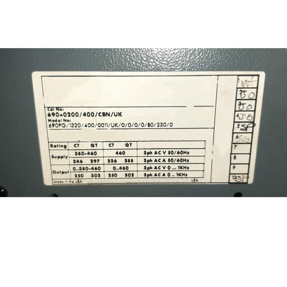 Parker – servomoteurs d'origine 690PG/1320/400/0011/UK/0/0/0/0/B0/230/0, variateurs de fréquence, contrôleurs de servomoteurs, expédition rapide